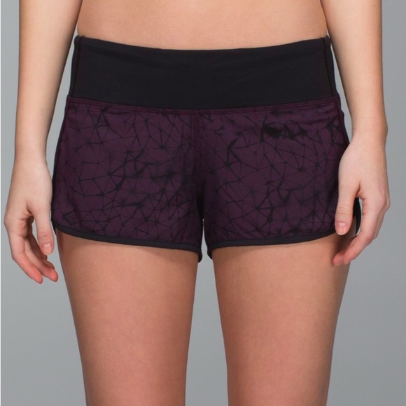 Lululemon Run: Speed Short 6 Star Crushed Black Cherry Black - Picture 2 of 9